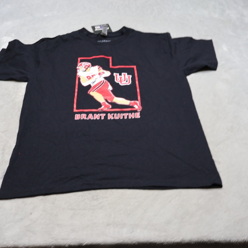Utah Utes Shirt Youth Large BreakingT Black Brant Kuithe NCAA Graphic $25 NEW